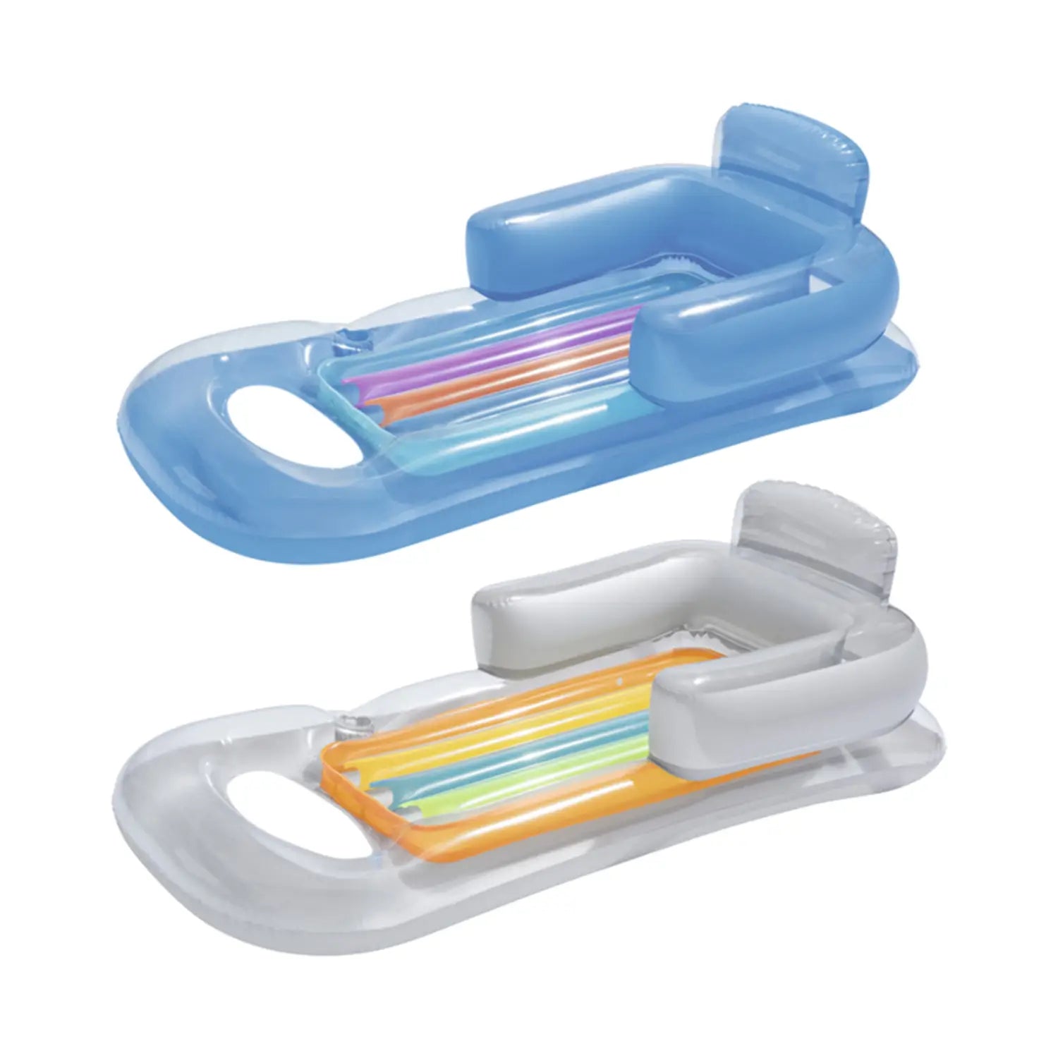 PVC Inflatable Mattress Swiming Pool Air Bed Floating Row Float Sofa Backrest Beach Summer Water Buoyancy Toy Relaxing