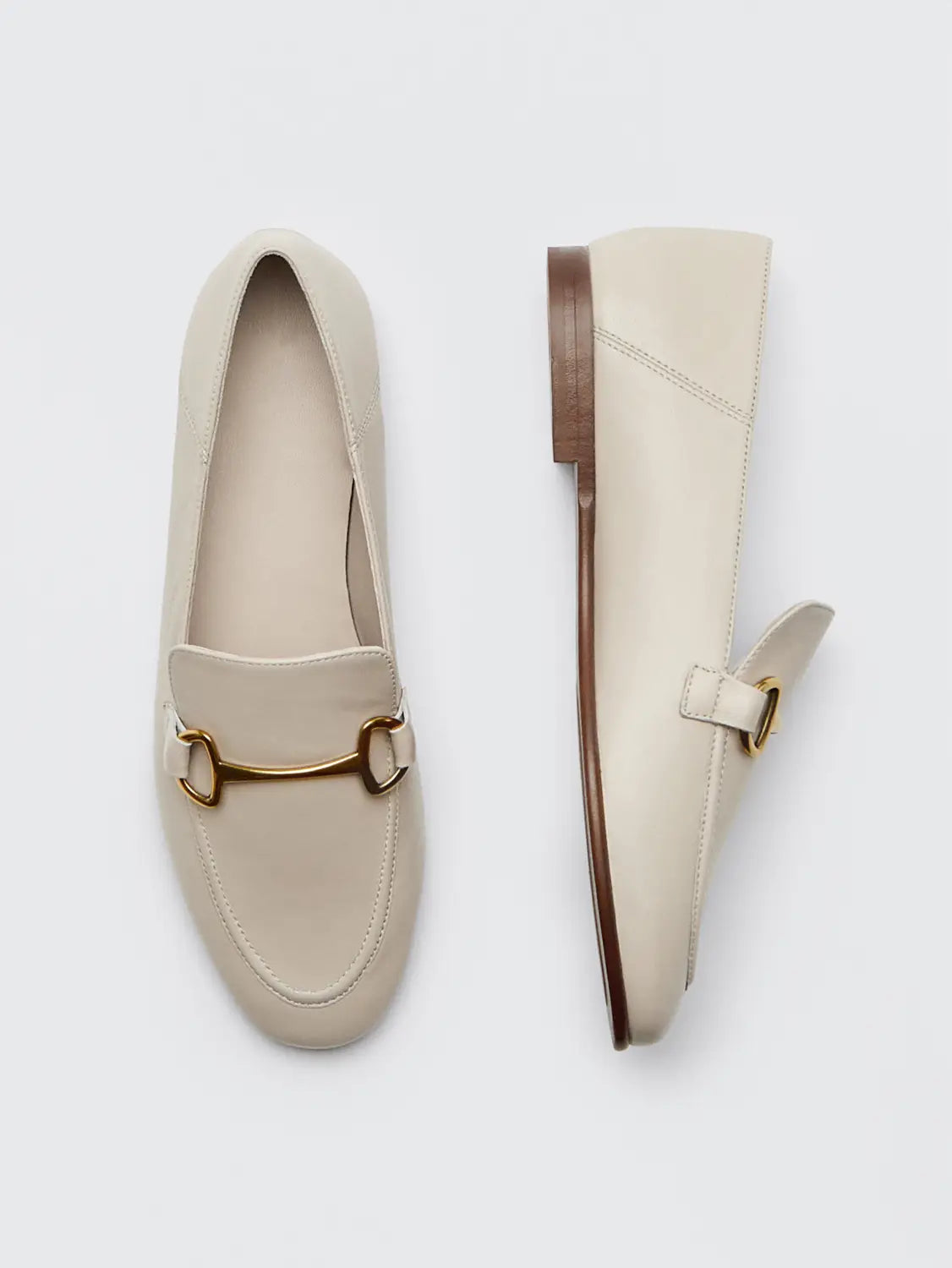 Beautiful Shoe’s High-quality Genuine Leather Flats Shoes Woman 2026 New Fashion Autumn Single Shoe Slip-on Beige Lazy