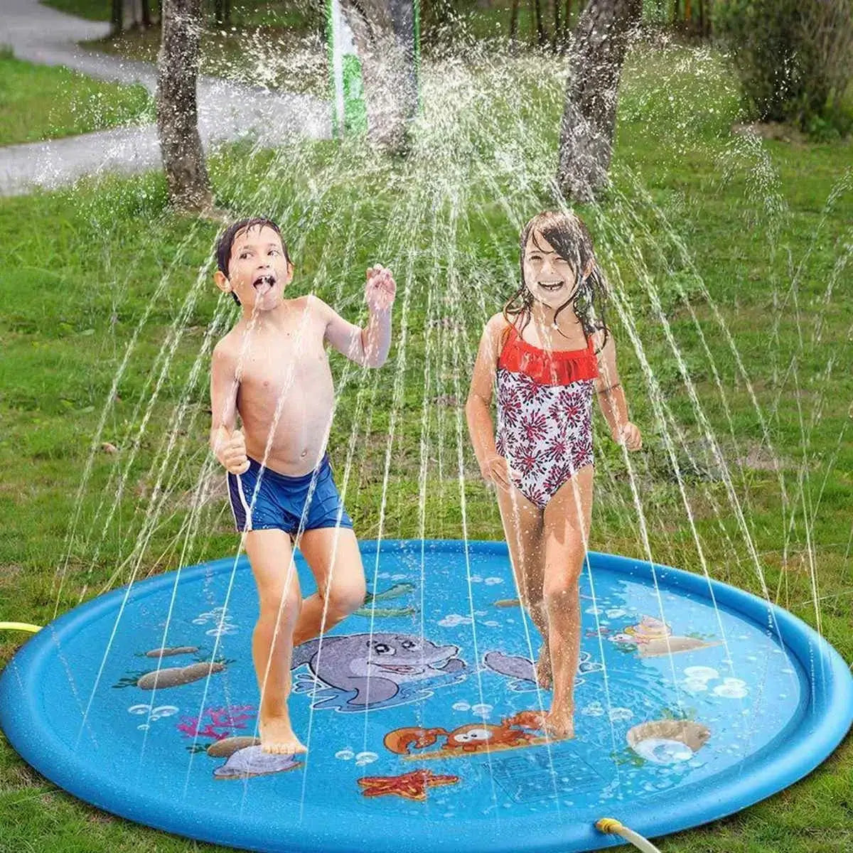 100/170cm Children Play Inflatable Water Sprinkler Pad Beach Spray Mat Outdoor Game Toy Lawn Swimming Pool Mat Kids Toys