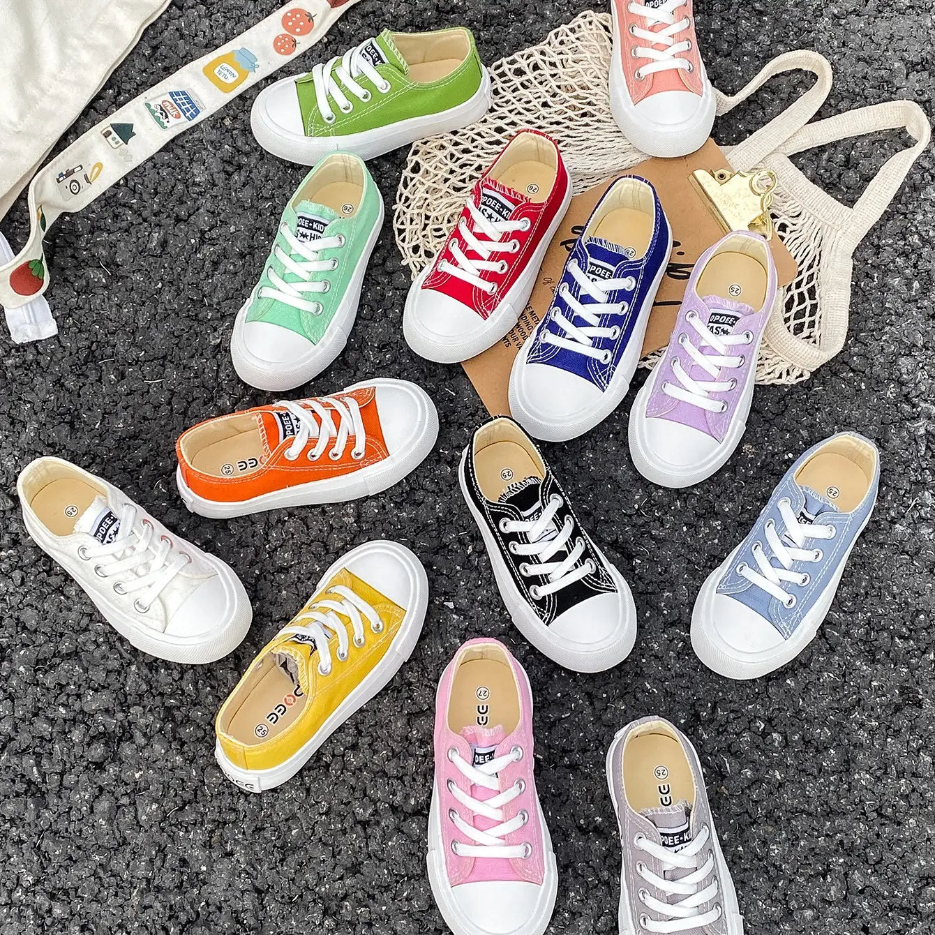 Beautiful Shoe’s 5058Fashionable Spring and Autumn Breathable Children’s Canvas Shoes Soft Sole Boys and Girls’ Shoes