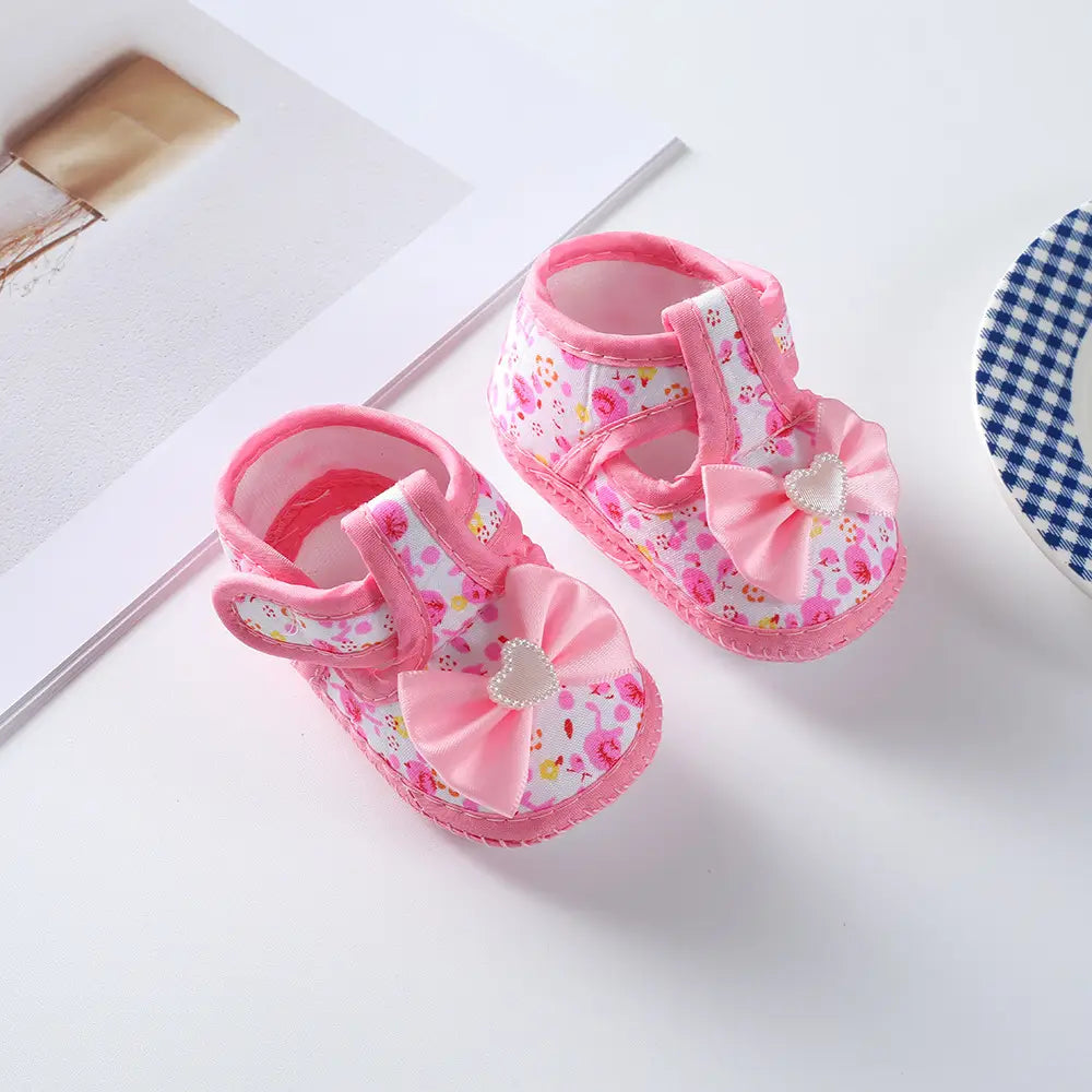 Beautiful Shoe’s Newborn Baby Boy Girls Shoes Spring Autumn Lovely Floral Embroidery Anti-Slip Sneaker Crib Shoes Soft