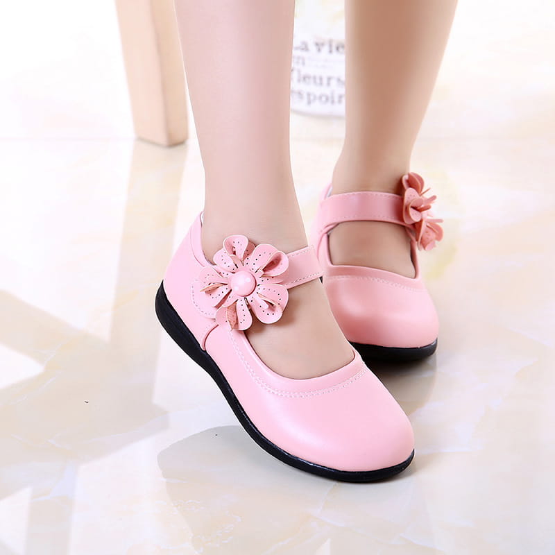 Beautiful Shoe’s Girls Shoes PU Leather Spring Autumn Kids Shoes for Girl Children Princess School Shoes Flower