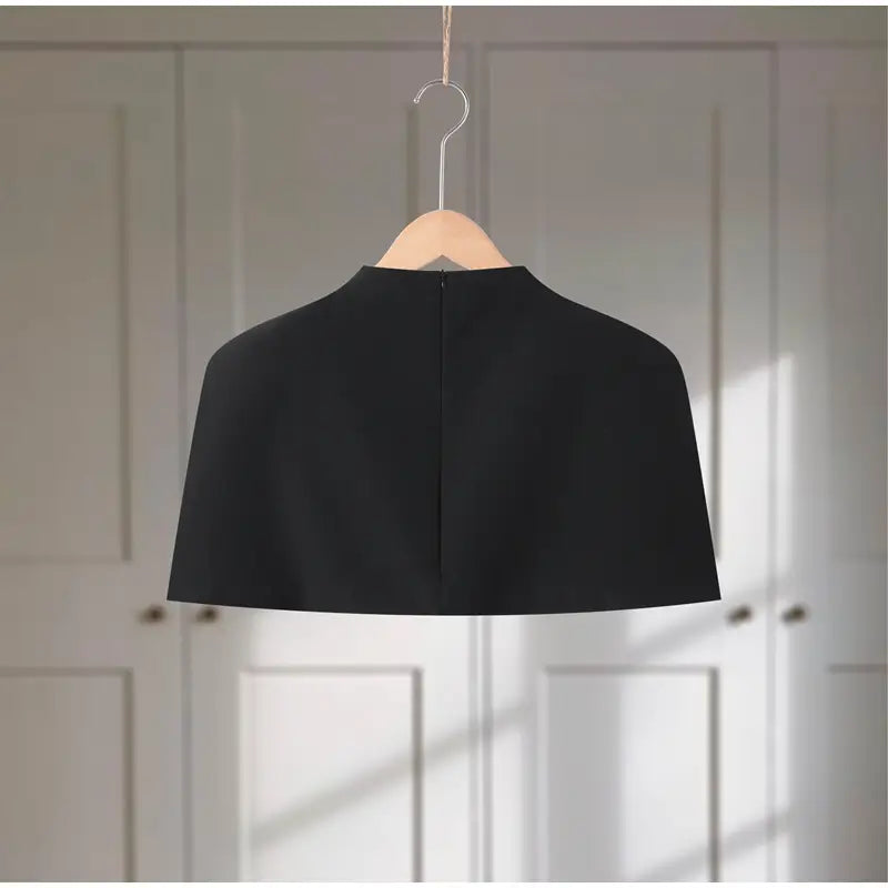 Chic Women T-shirt Stand Collar Sleeveless Cropped Elegant Top Casual Fashion Party Summer Solid Coat High Street Loose