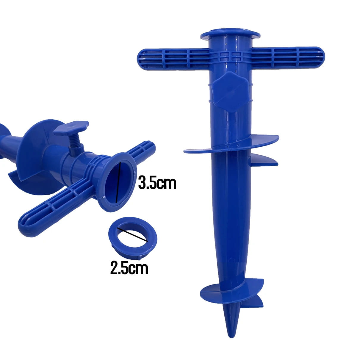 1-Pack Plastic Beach Umbrella Plug Base Floor Fork Insert Accessory