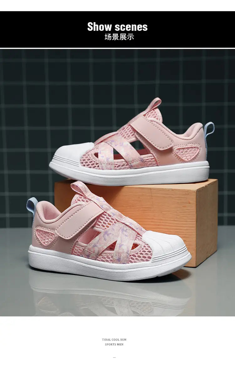 Beautiful Shoe’s Summer Girls Casual Shoes Light Mesh Breathable Sneakers Children Autumn Tenis Cute Female Sport