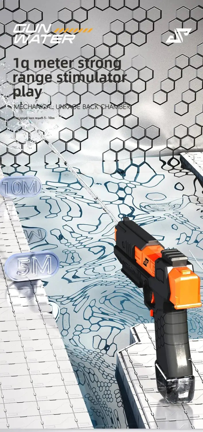 Manual Burst Water Gun for Children High Pressure Non Electric Water Pistol for Kids Summer Outdoor Beach Pool Water