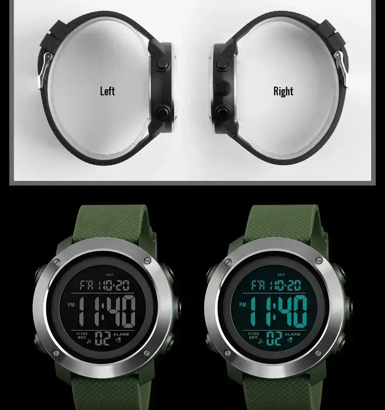 Montre SKMEI Digital Sport Watch Waterproof Chronograph Alarm Men Timepiece