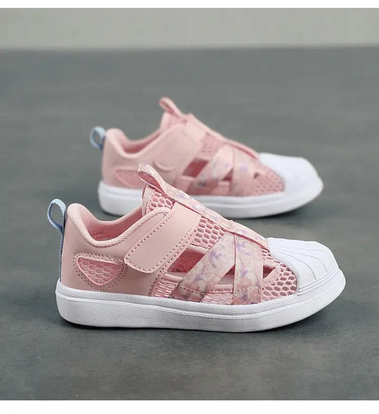Beautiful Shoe’s Summer Girls Casual Shoes Light Mesh Breathable Sneakers Children Autumn Tenis Cute Female Sport