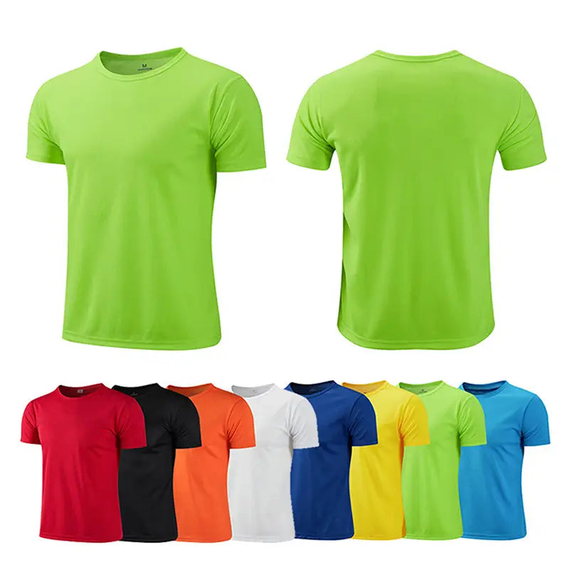 Men Women Quick Dry Short Sleeve Sport T Shirt Gym Jerseys Fitness Shirt Trainer Running T-Shirt Teenager Breathable