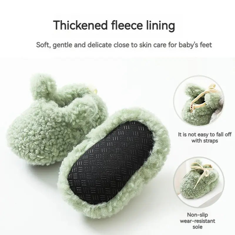 Beautiful Shoe’s Baby Shoes Winter Baby Boy Girl Booties Fluff Soft Toddler Shoes First Lamb Cashmere Anti-Slip Warm