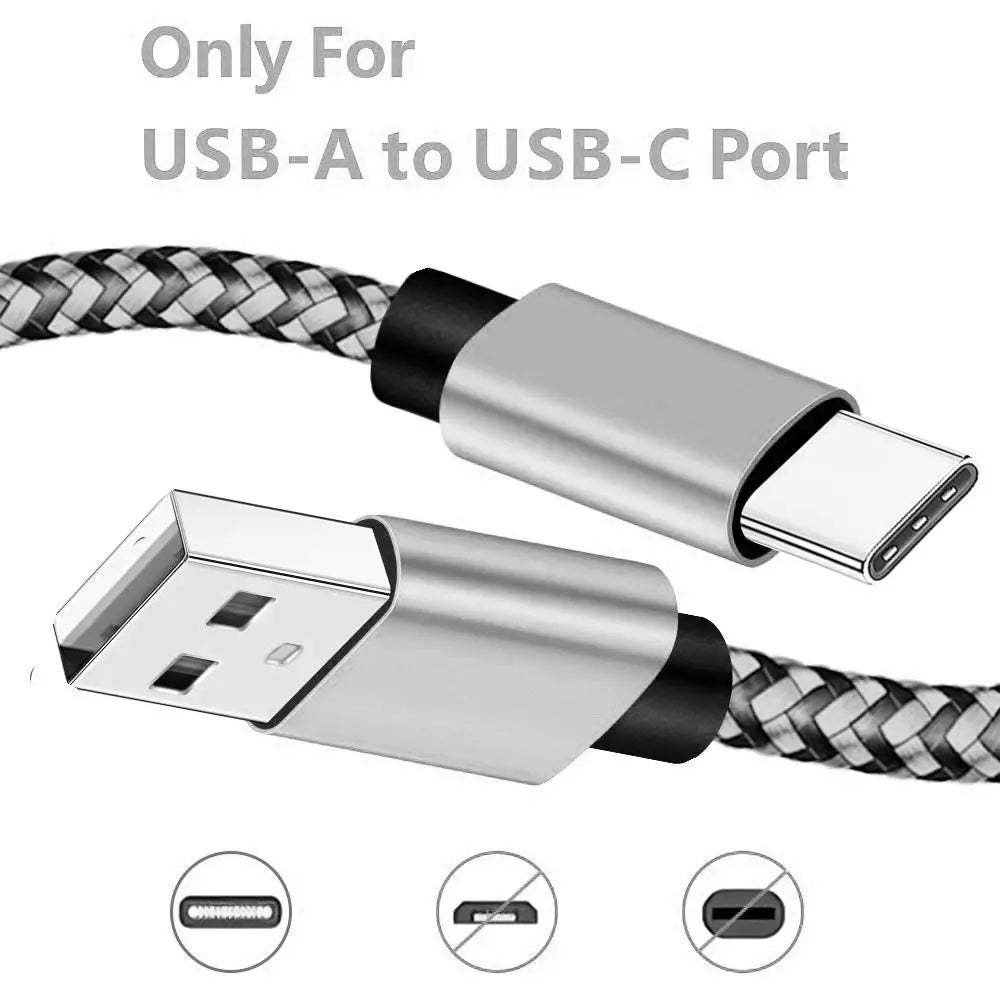 USB Type C Cable Date Sync 2.4A Fast 1M 2M 3M Charging Nylon Braided Wire Charger Cable For Samsung Huawei Android