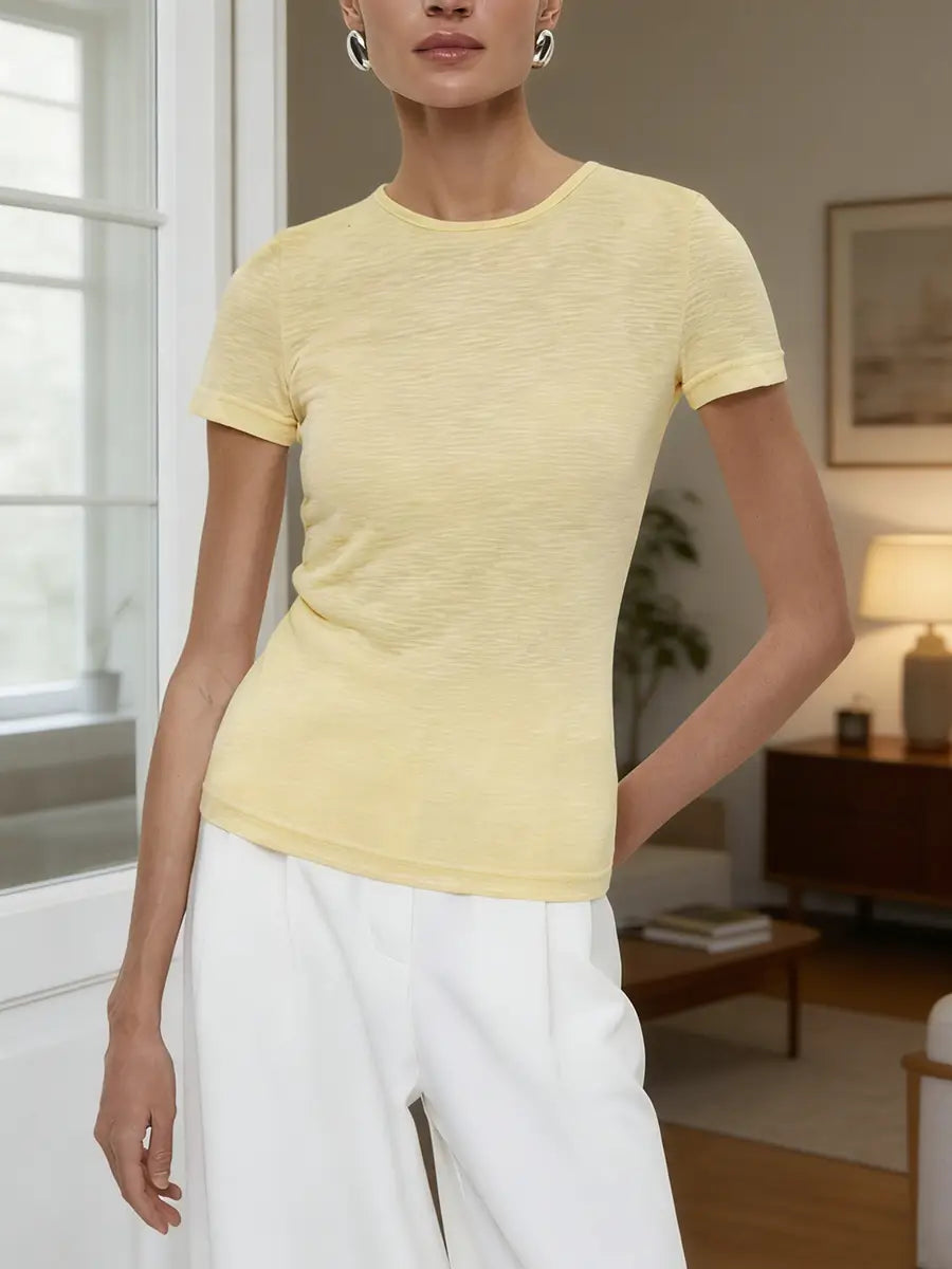 Hirsionsan 2025 Basic soft T Shirts Women Summer autumn Long Sleeves Loose Bottom Tees Ladies Casual Knitted Soft Woman