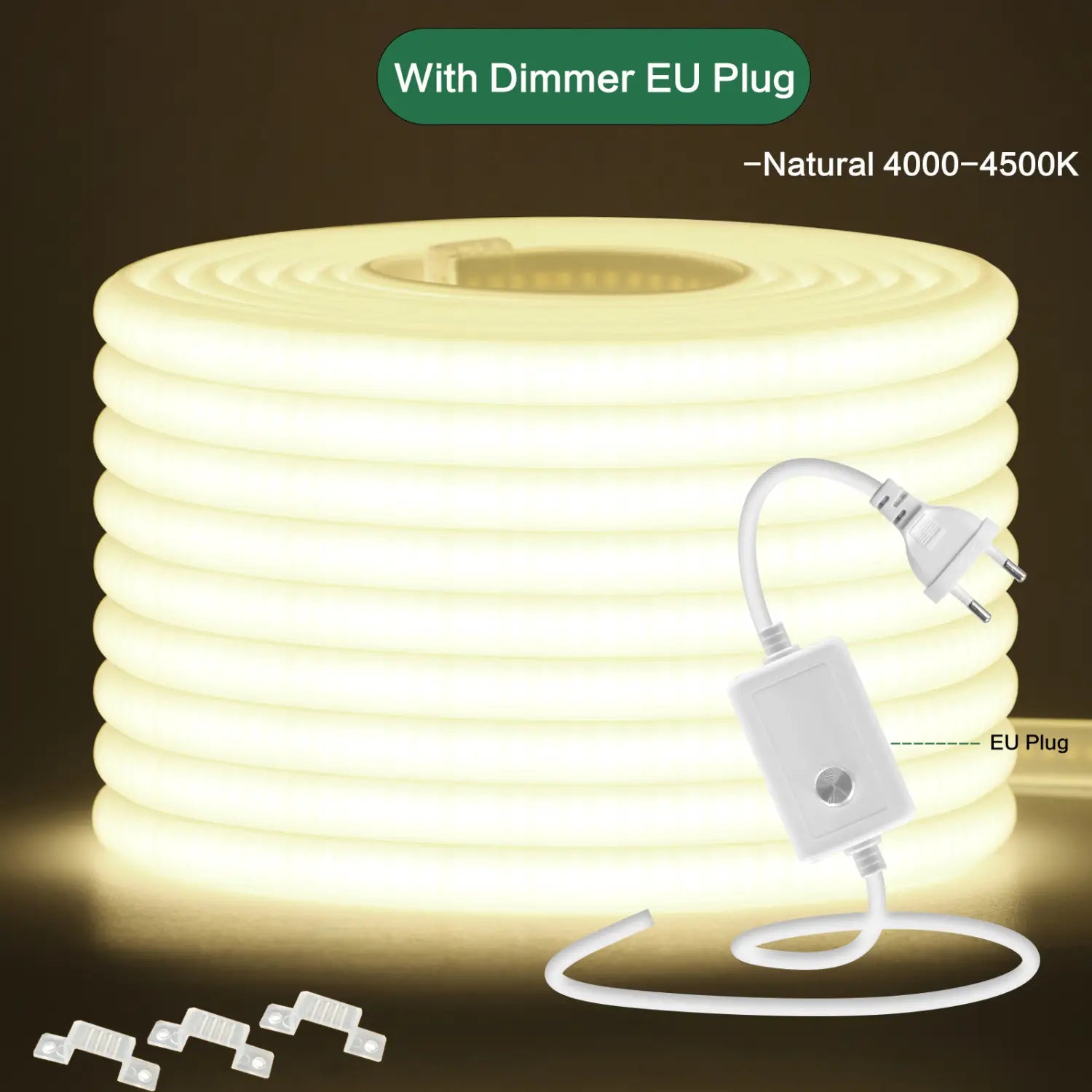 220V Dimmable COB LED Neon Strip Light With Switch/Dimmer Plug Waterproof 288Leds/M High Quality Neon Strip Garden Home