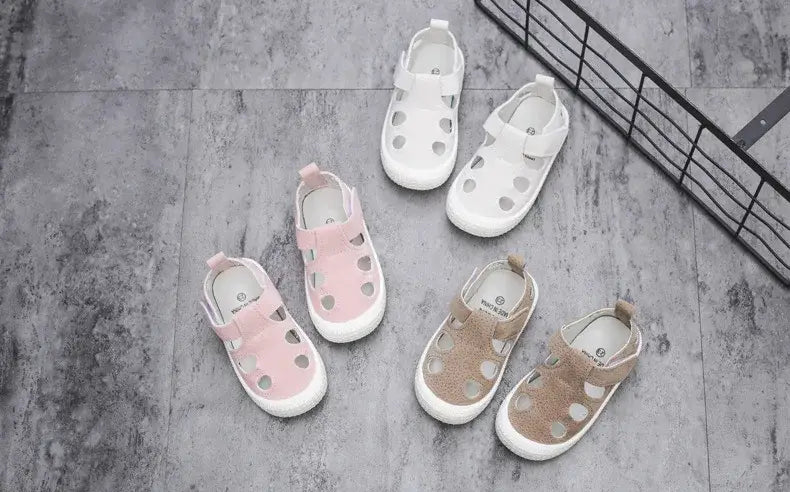 Beautiful Shoe’s Kids Half Sandals Boys Sports Casual Shoes Cut-outs Hollow Fashion 2024 New Spring Summer Toddlers