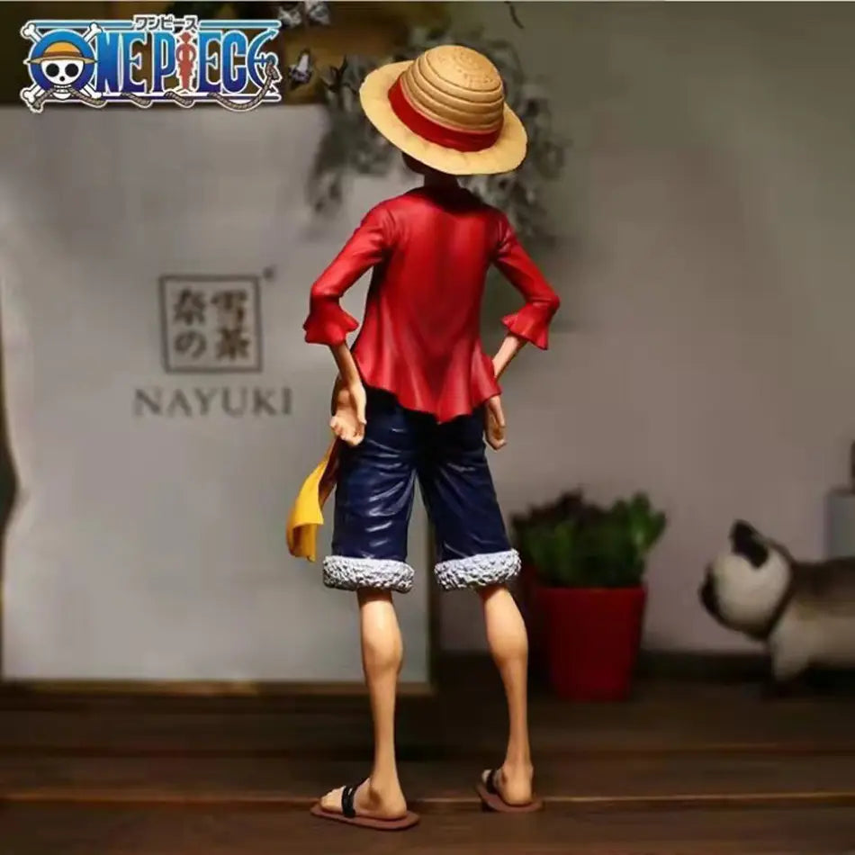 28cm One Piece Anime Figure Confident Smiley Luffy Three Form Face Changing Action Figurine Doll PVC Model Toys
