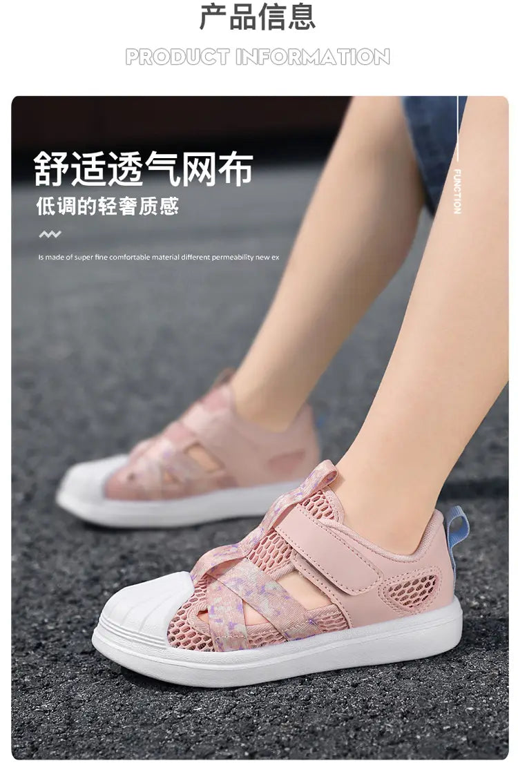 Beautiful Shoe’s Summer Girls Casual Shoes Light Mesh Breathable Sneakers Children Autumn Tenis Cute Female Sport