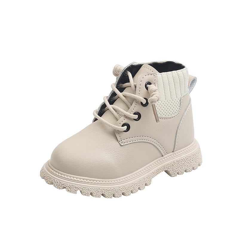 Beautiful Shoe’s Kids Leather Chelsea Boots Waterproof Children Sneakers Beige Toddler Snow Boots Girl Winter Shoe Boy