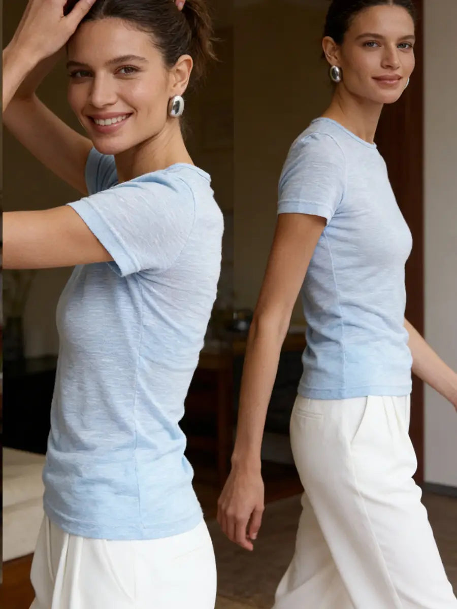 Hirsionsan 2025 Basic soft T Shirts Women Summer autumn Long Sleeves Loose Bottom Tees Ladies Casual Knitted Soft Woman