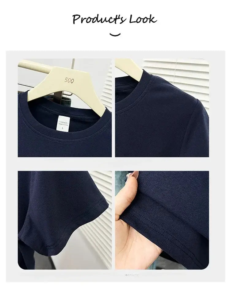 2026 Summer New High Quality Casual T Shirt Sexy Short Sleeved Sleeves Fashion Trend Solid Women Clothing Y2k Tops