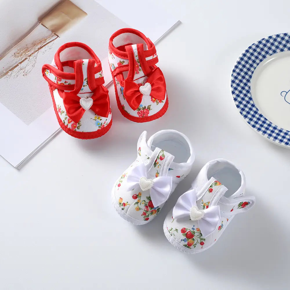 Beautiful Shoe’s Newborn Baby Boy Girls Shoes Spring Autumn Lovely Floral Embroidery Anti-Slip Sneaker Crib Shoes Soft