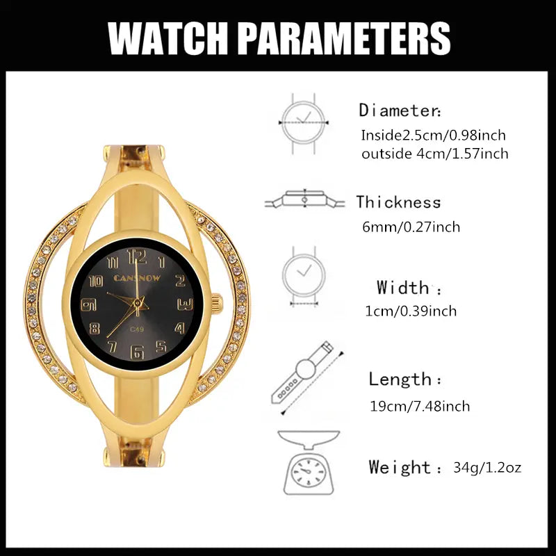 Luxury Stainless Steel Bracelet Quartz Women Watch
