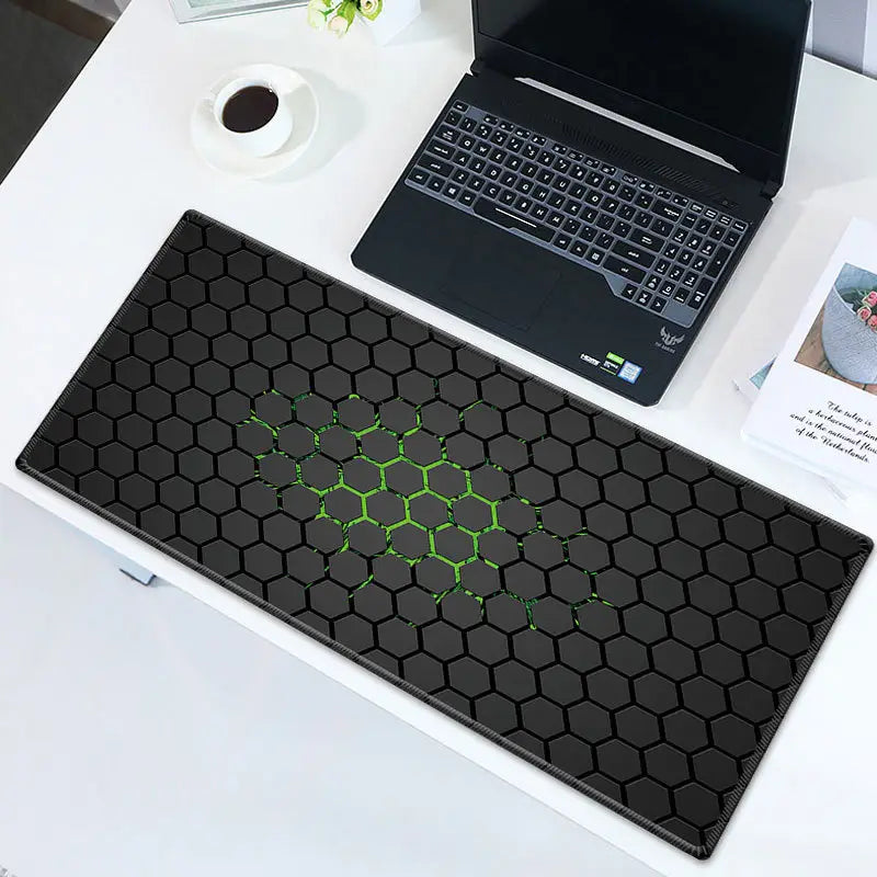 Tapis de souris de jeu hexagonal en caoutchouc pour ordinateur portable PC Gamer décoration de bureau tapis de bureau