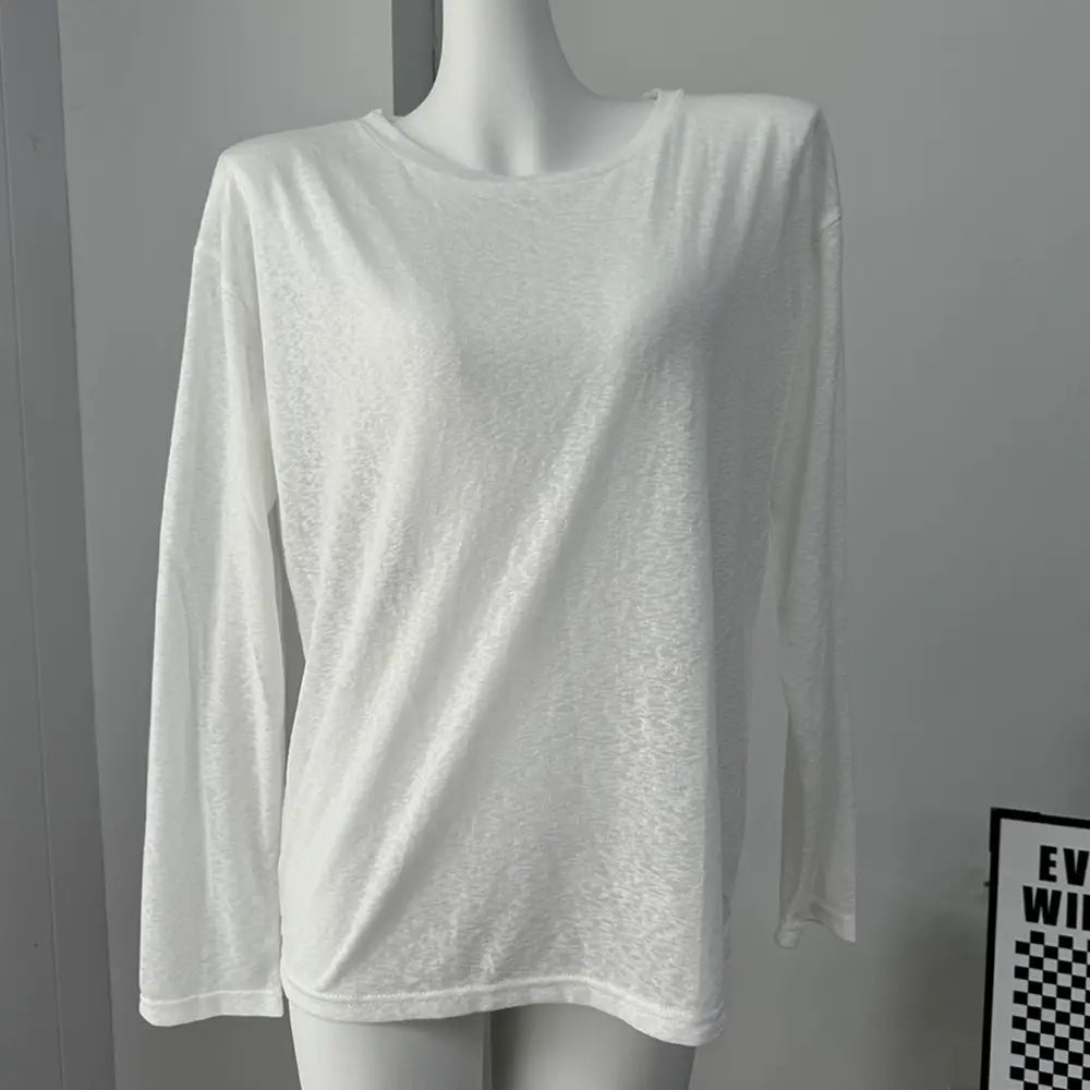 Hirsionsan 2025 Basic soft T Shirts Women Summer autumn Long Sleeves Loose Bottom Tees Ladies Casual Knitted Soft Woman