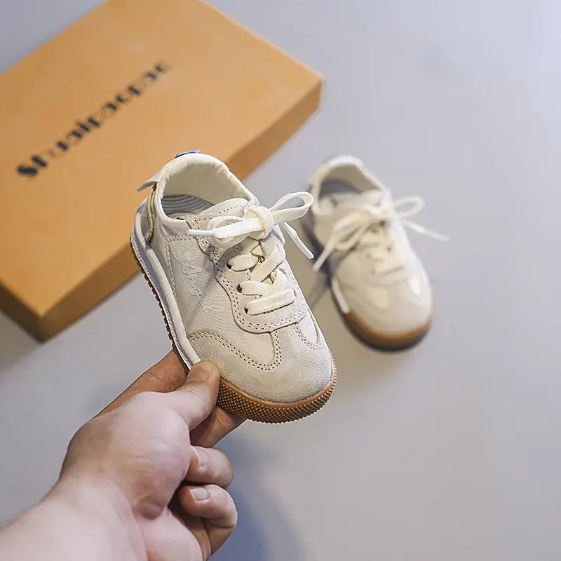 Beautiful Shoe’s Children Genuine Leather Sneakers Baby Quality Casual Shoes Boys Anti-slip Sport Shoes Girls Candy