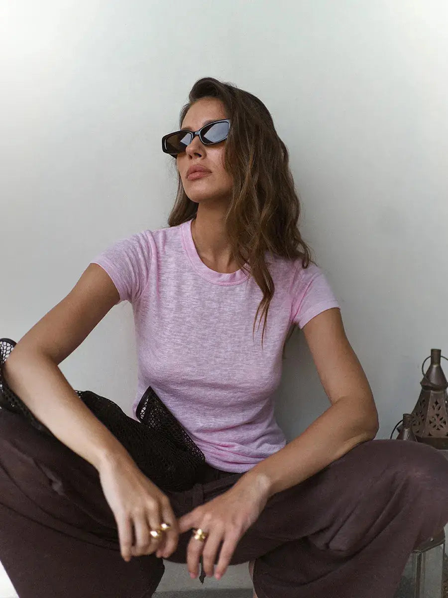 Hirsionsan 2025 Basic soft T Shirts Women Summer autumn Long Sleeves Loose Bottom Tees Ladies Casual Knitted Soft Woman