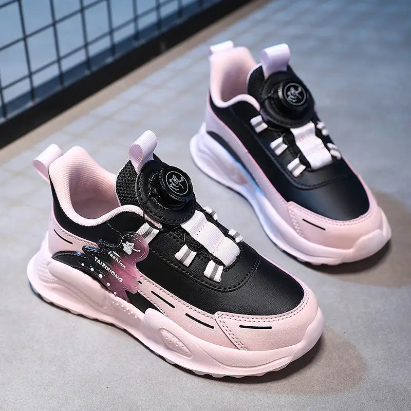 Beautiful Shoe’s Children Sneaker Boys Casual Shoes Leather Student Walking Shoes Kids Non-slip Lightweight Girls