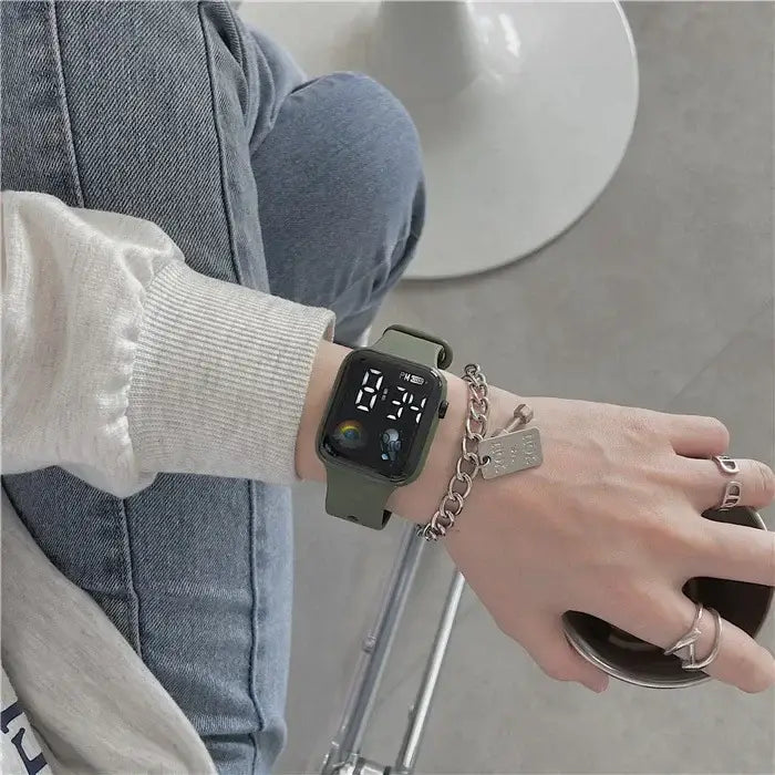 Digital LED Sports Wristwatch for Men and Women