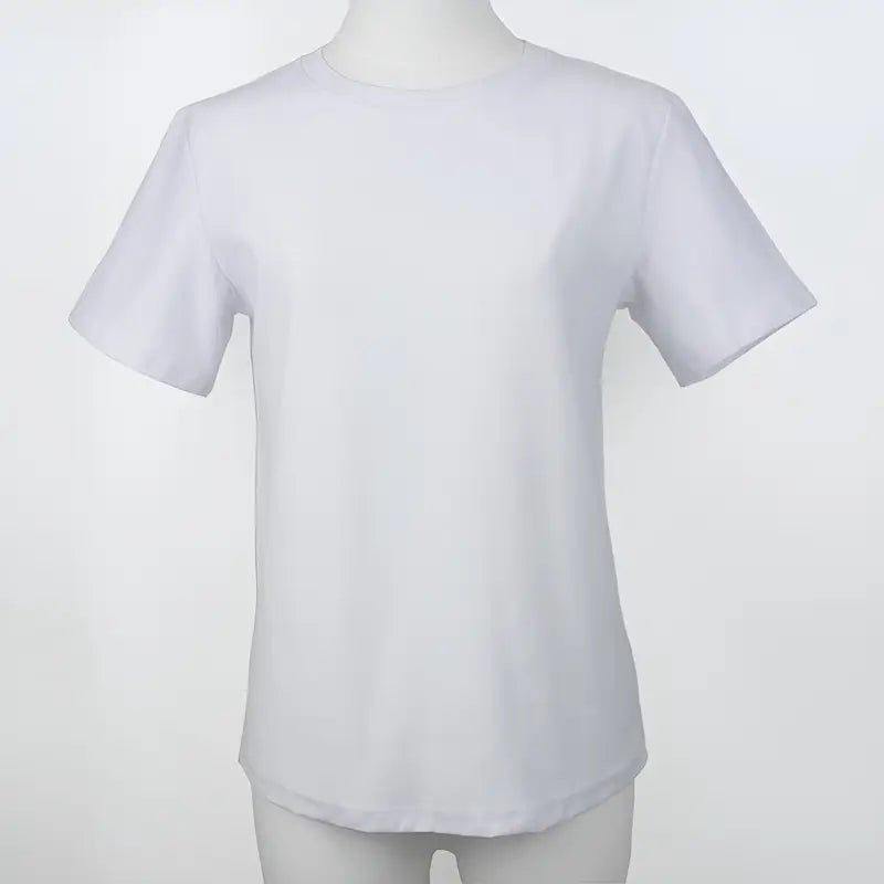 Cotton Short Sleeve Tops 220 Grams Heavy T-shirt Y2k Casual Comfortable Tee Shirt Black & White O-neck Woman Clothing