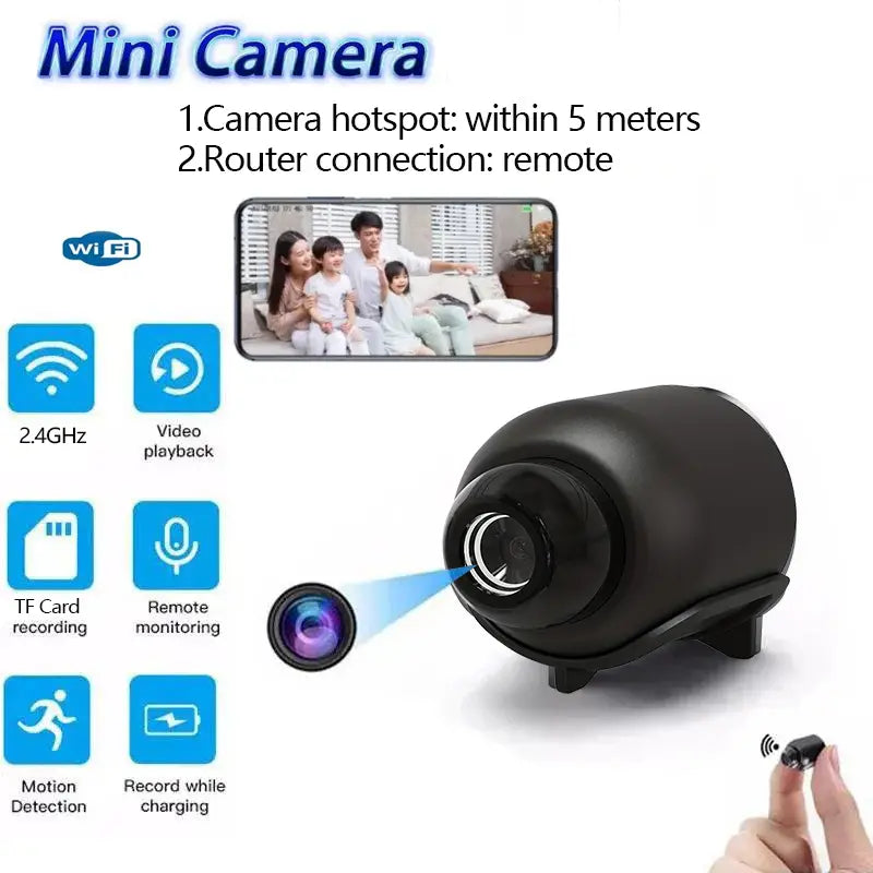 New X5 Mini Camera 1080P Clear Night Vision Lightweight Portable Premium Cams Motion Detection Wireless WiFi