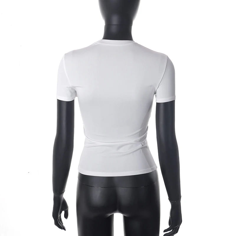 Spring Summer New Short Sleeve T-Shirt Women Solid Simple Casual Soft All-Match Hot Basic Crop Tops Tees Summer Fashion