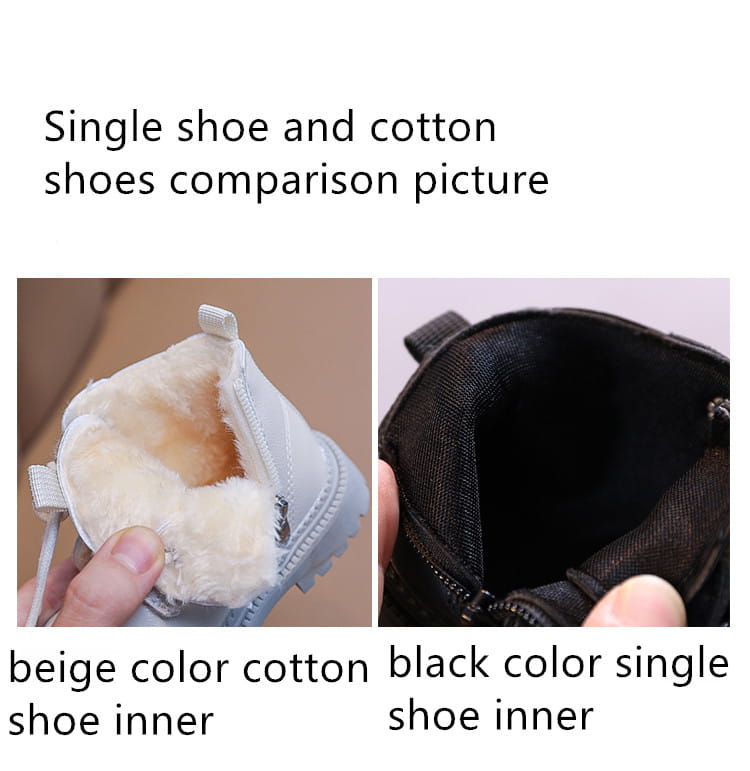 Beautiful Shoe’s Kids Leather Chelsea Boots Waterproof Children Sneakers Beige Toddler Snow Boots Girl Winter Shoe Boy