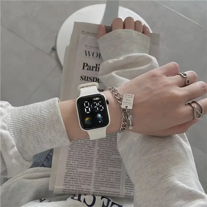 Digital LED Sports Wristwatch for Men and Women