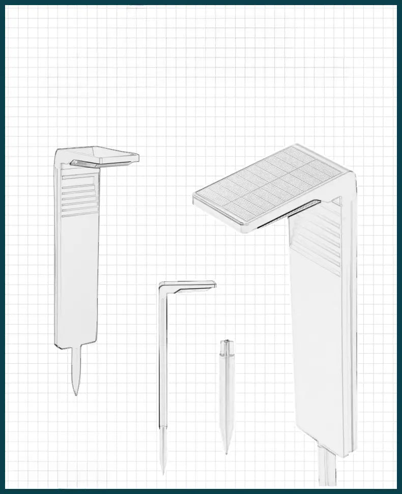 Solar Courtyard Lights Household Outdoor Landscape Lights Park Road Waterproof Lawn Lights Garden Floor Plug-in Lights