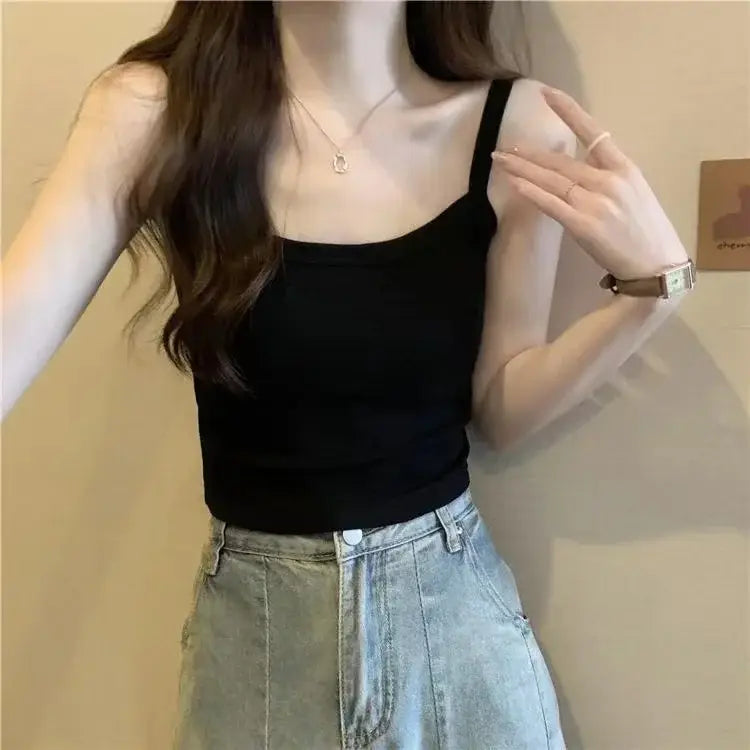 Crop Top Women Sexy Sleeveless Tops Fashion Female Underwear Lady’s Camisole Girl Basic T-shirt Vest Lingerie Bras Tube