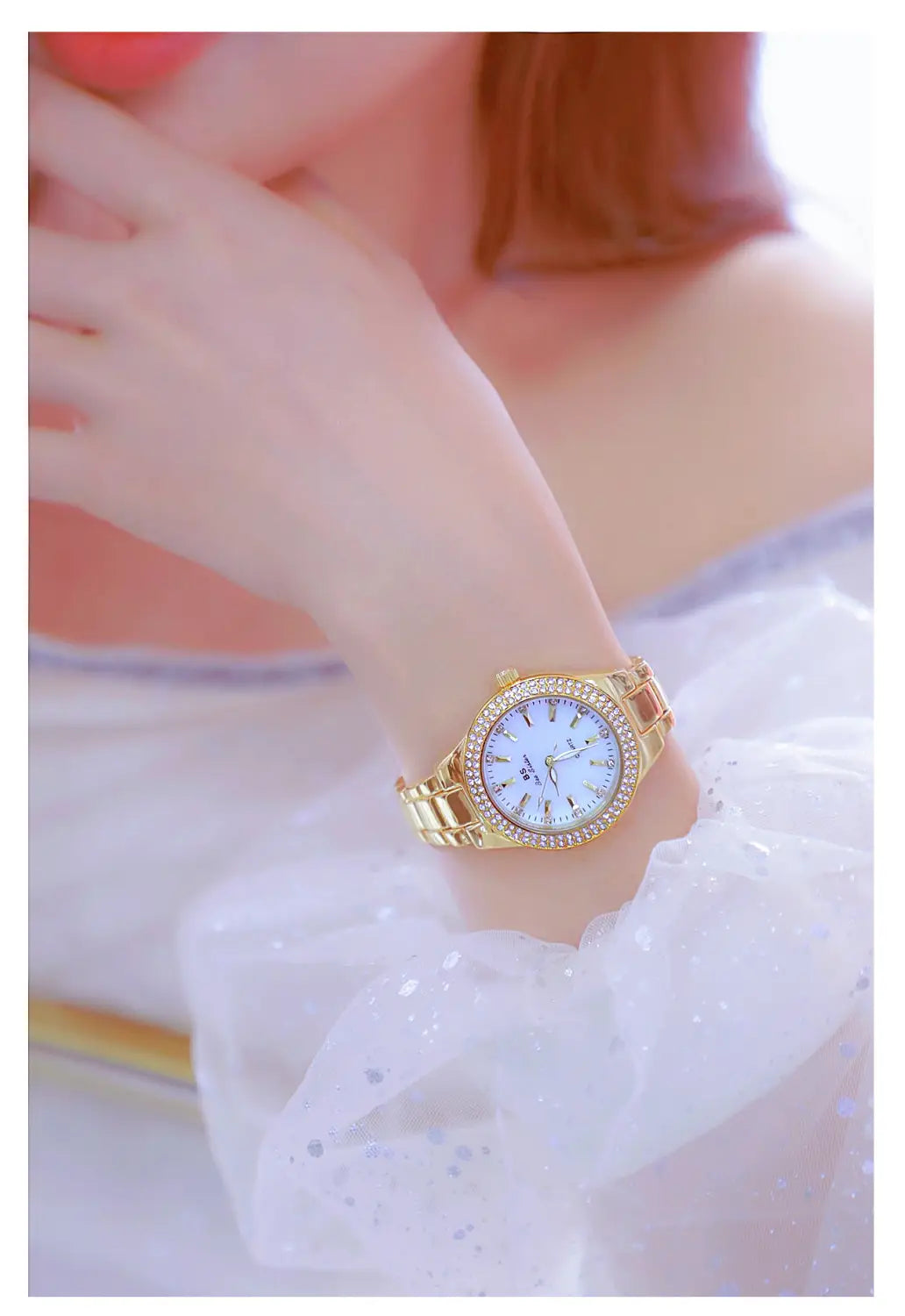 Montre Women Wrist Watches For Ladies Dress Gold Watch Crystal Diamond Women Watches Stainless Steel Silver Clock