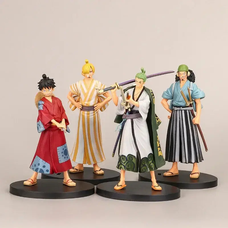 18cm One Piece Anime Figure Luffy Zoro Chopper Nami Action Figure Land of Wano Toys for Kids Gift Collectible Model
