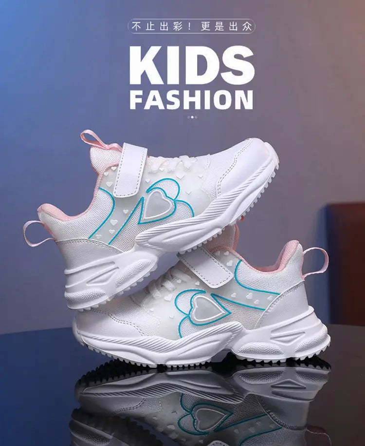 Beautiful Shoe’s Girls Sport Shoes Waterproof Running Shoes Kids Sneakers Tenis Infantil Pink Breathable Antislip