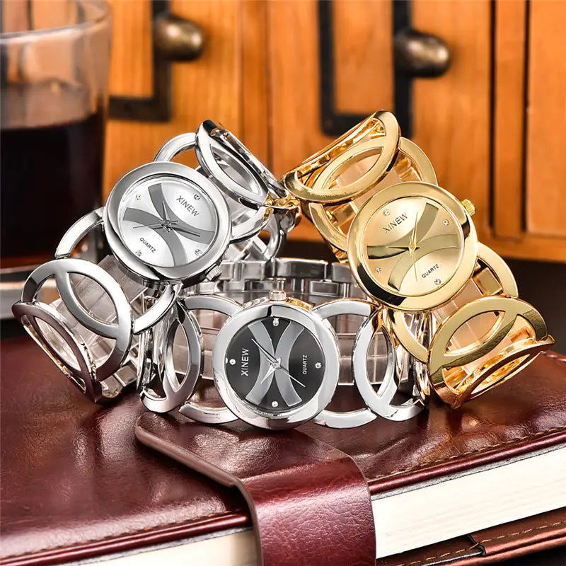 Montre Luxury Brand Lady Gold Watches Full Stainless Steel Magic Women Bracelet Zegarki Damskie Znanych Marek Montre