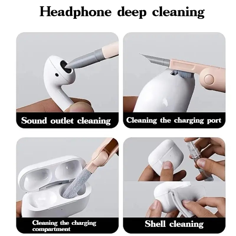 7-in-1 Computer Keyboard Cleaner Brush Kit Earphone Cleaning Pen For Headset Keyboard Cleaning Tools Cleaner Keycap