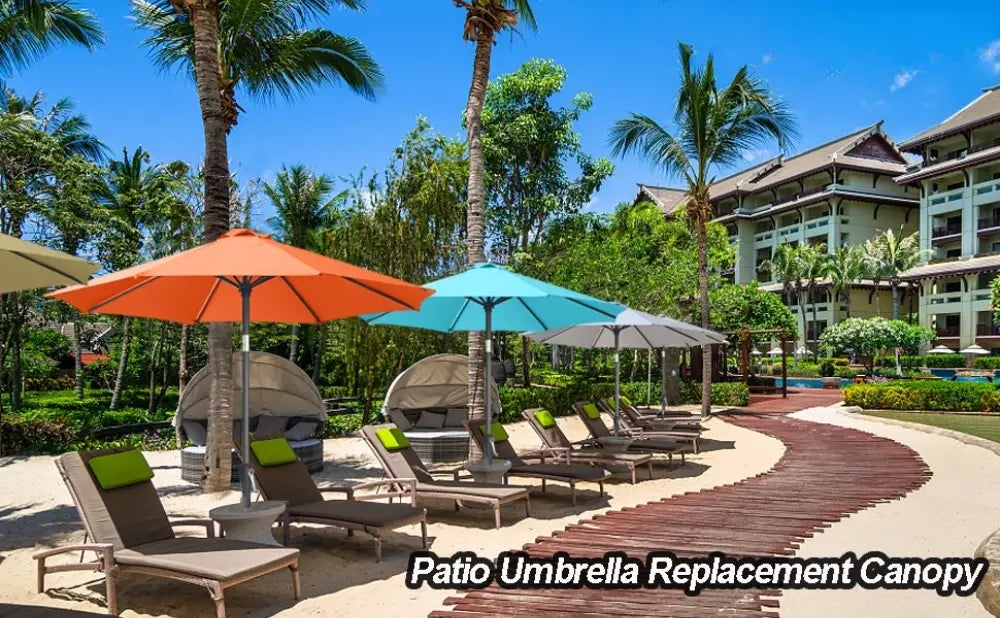 Replacement Parasol Canopy Universal Umbrella Replacement Cloth Garden Parasol Sunshade Cover for Garden Patio Yard