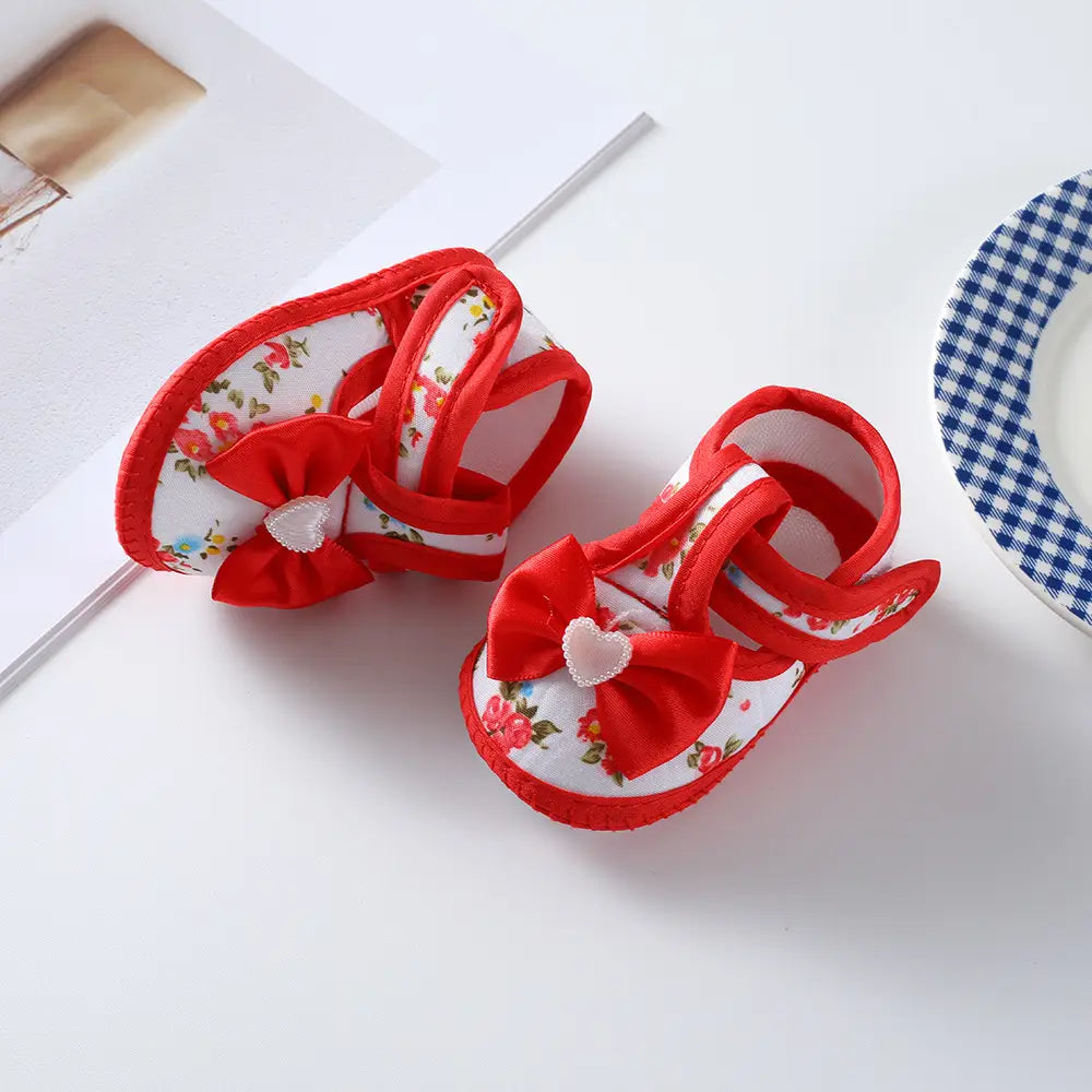 Beautiful Shoe’s Newborn Baby Boy Girls Shoes Spring Autumn Lovely Floral Embroidery Anti-Slip Sneaker Crib Shoes Soft