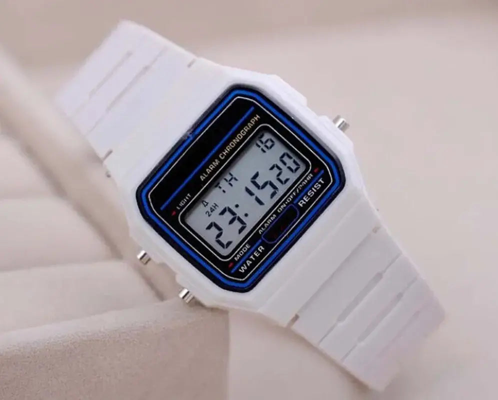 Minimalist Square Digital LED Watch with Silicone Band