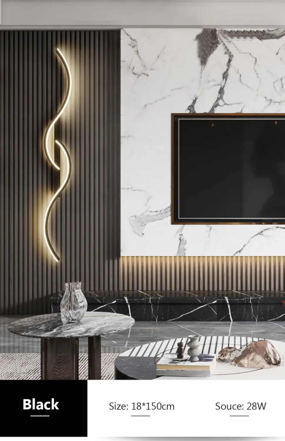 Modern LED Wall Lamp Minimalist Led Light Bedroom Bedside Long Strip Wall Sconces Living Room Home Indoor Lighting