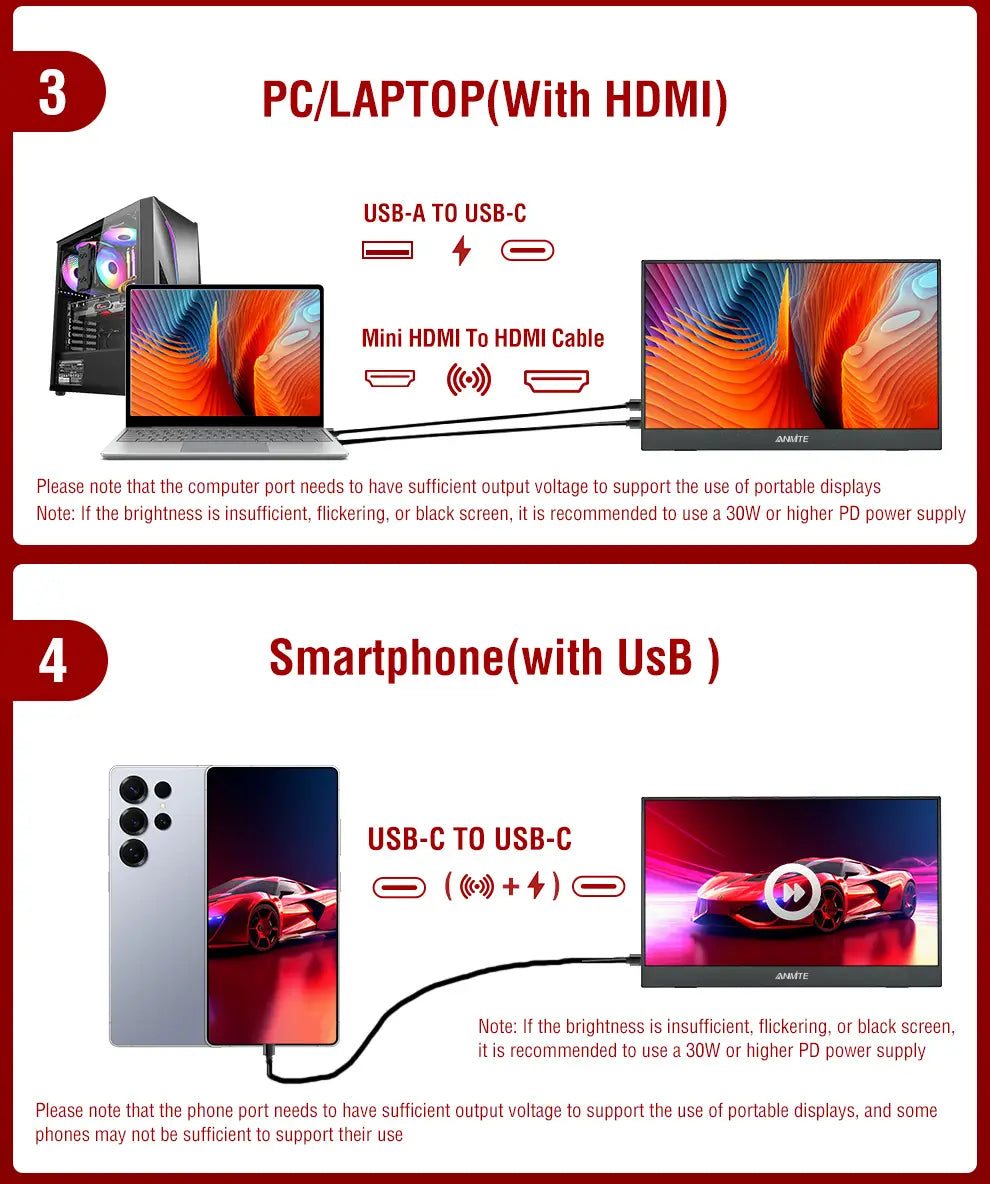 14 Inch Portable Touch Monitor Non-touch optional 16:10 400cd/m2 Gaming Computer Expand Display For XBox PS4/5 Switch