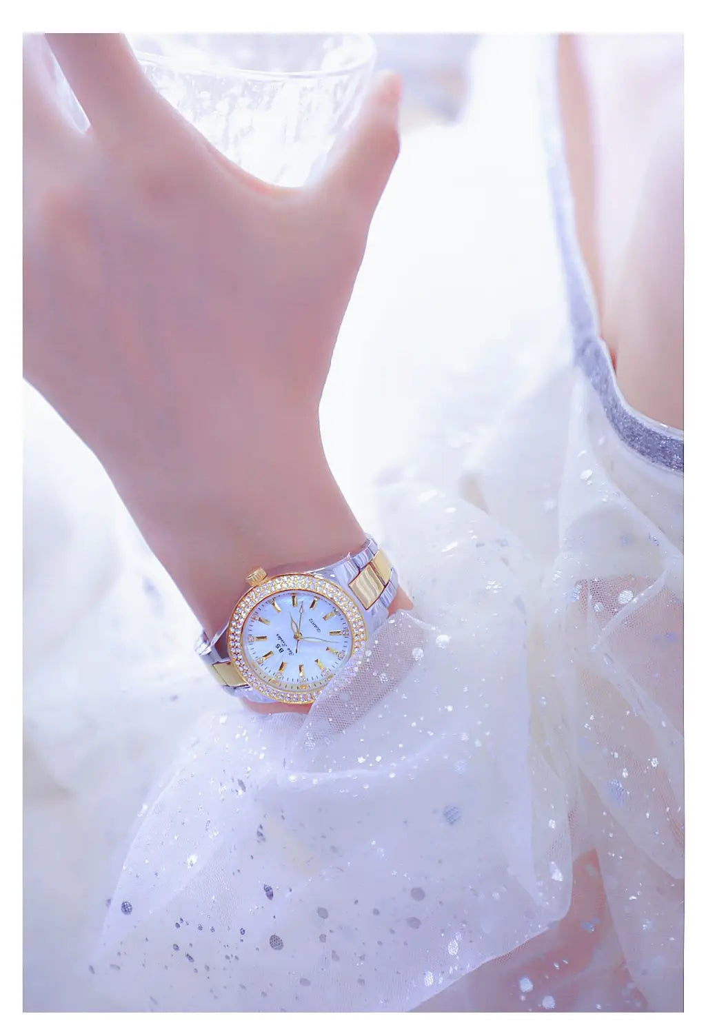 Montre Women Wrist Watches For Ladies Dress Gold Watch Crystal Diamond Women Watches Stainless Steel Silver Clock