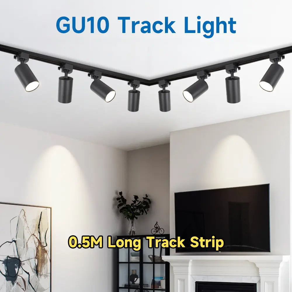 GU10 LED Track Light Full Sets Ceiling Lghting Indoor kitchen Lamp Led Spotlight for Living Room Store Decor Ceiling